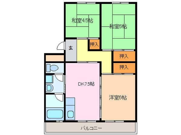 コーポ松ヶ根の物件間取画像